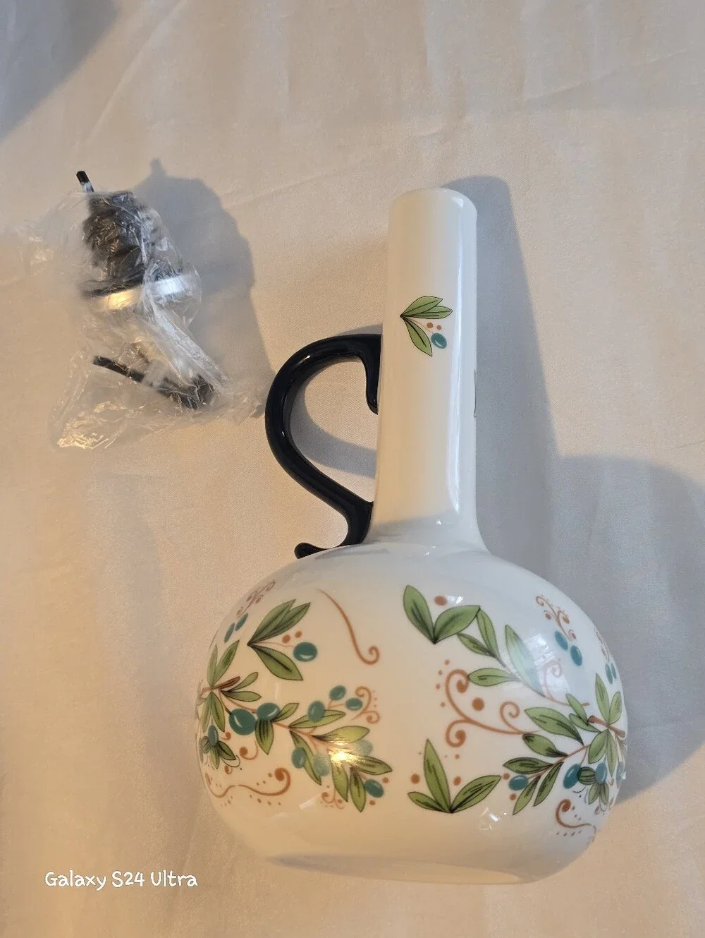 Beautiful Hand Painted Italian Decor Olive Oil Cruet Dispenser Bottle NEW